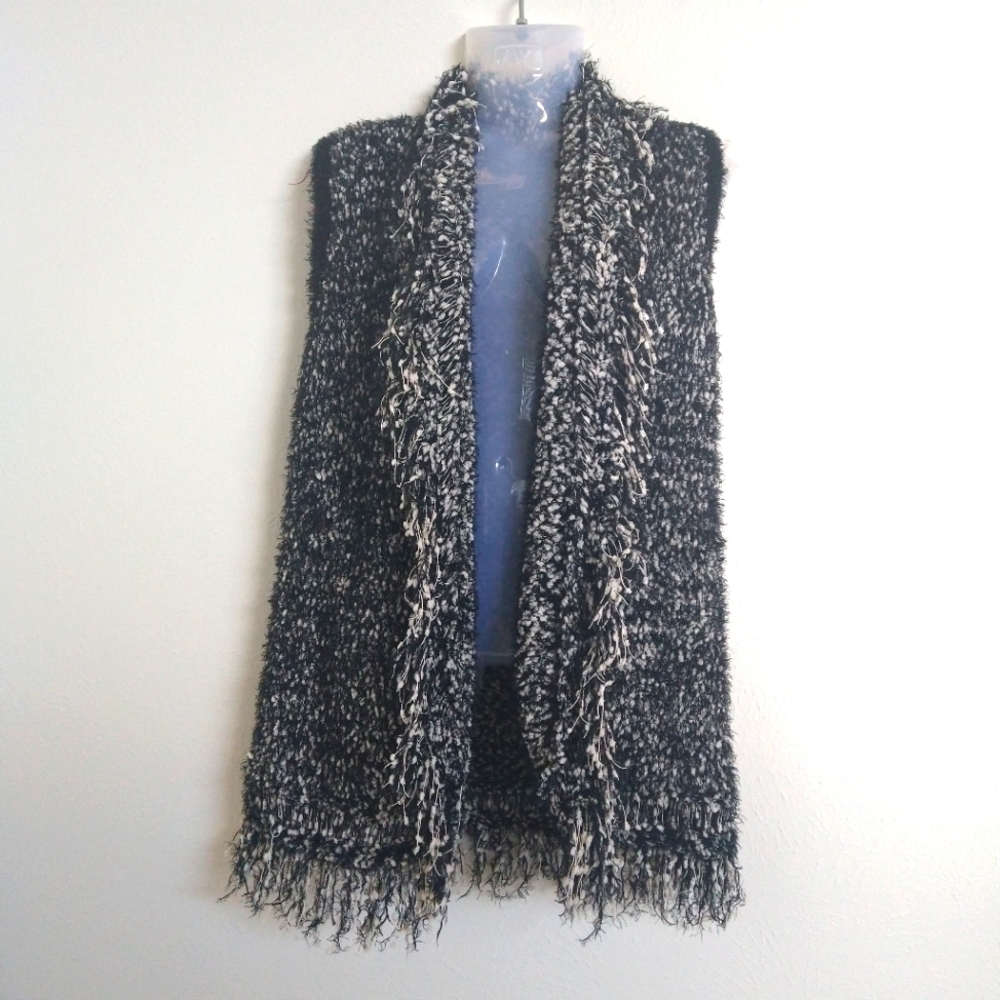 Cato Open Face Faux Fur Vest Sz L